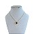Colar Folheado Ouro 18k e Prata 925 Trevo Cristal Cravejado - Imagem 1