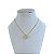 Colar Folheado Ouro 18k e Prata 925 Trevo Cristal Cravejado - Imagem 3