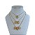 Colar Folheado Ouro 18k Filhos Cravejados - Imagem 1