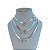 Choker Folheada Prata 925 Fita Laminada Filhos Cravejados - Imagem 1