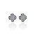 Brinco Folheado Ouro 18k e Prata 925 Inspired Trevo Cravejado Mini - Imagem 2