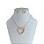 Conjunto Folheado Ouro 18k e Prata 925 Coração Vazado Cravejado - Imagem 1