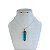 Colar Folheado Prata 925 Pedra Ponta Cristal - Imagem 1