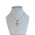 Colar Folheado Ouro 18k Cruz Cravejada - Imagem 1