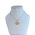 Colar Folheado Ouro 18k Espírito Santo Cravejado - Imagem 1
