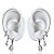 Trio Brincos Folheado Ouro 18k e Prata 925 Argola Gota Cravejada - Imagem 2