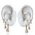 Trio Brincos Folheado Ouro 18k e Prata 925 Argola Gota Cravejada - Imagem 1
