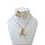 Conjunto Folheado Ouro 18k e Prata 925 Nossa Senhora Cravejada - Imagem 1