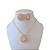 Conjunto Folheado Ouro 18k e Prata 925 Gota Cravejada - Imagem 1
