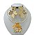 Conjunto Aro Bijuteria Flor - Imagem 1
