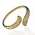 Bracelete Folheado Ouro 18k e Prata 925 Virgula Cravejada - Imagem 1