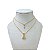 Colar Duplo Folheado Ouro 18k Nossa Senhora Cravejada - Imagem 1