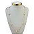 Colar Longo Folheado Ouro 18k Bolinhas Trabalhada - Imagem 1
