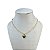 Choker Folheada Ouro 18k e Prata 925 Bolinhas Borboleta - Imagem 2