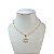 Choker Folheada Ouro 18k Bolinhas Estrela de Davi Cravejada - Imagem 1