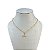 Choker Folheada Ouro 18k Bolinhas Cauda de Sereia Cravejada - Imagem 1