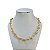 Colar Folheado Ouro 18k Correntaria Elos Bolinhas Inspired Grossa - Imagem 1