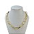 Choker Folheada Ouro 18k e Prata 925 Elos Oval Laminada - Imagem 1