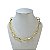 Choker Folheada Ouro 18k e Prata 925 Elos Oval Cumprido Laminado - Imagem 1