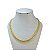 Choker Folheada Ouro 18k e Prata 925 Elos Duplo Lixada - Imagem 1