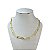 Choker Folheada Ouro 18k Elos Quadrado Laminado - Imagem 1