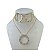 Conjunto Folheado Ouro 18k e Prata 925 Inspired Cravejado Dois Banhos - Imagem 1