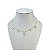 Choker Folheada Ouro 18k Quadrado Ponto de Luz - Imagem 1