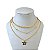 Colar Triplo Folheado Ouro 18k Bolinhas Estrela - Imagem 1