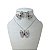 Conjunto Folheado Ouro 18k e Prata 925 Borboleta Cravejada - Imagem 4