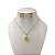 Conjunto Folheado Ouro 18k e Prata 925 Coração Cravejado - Imagem 1