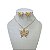 Conjunto Folheado Ouro 18k e Prata 925 Borboleta Cravejada - Imagem 1