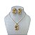 Conjunto Folheado Ouro 18k Torcido Cravejado - Imagem 1
