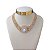 Choker Bijuteria Dourado e Prata Malha Strass Redondo - Imagem 1