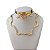 Conjunto Folheado Ouro 18k e Prata 925 Ondulado Liso - Imagem 1