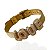 Pulseira Folheada Ouro 18k e Prata 925 Charm Love Cravejado - Imagem 1