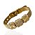 Pulseira Folheada Ouro 18k e Prata 925 Charm Trevo Cravejado - Imagem 1