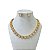 Conjunto Folheado Ouro 18k e Prata 925 Quadrado Cravejado - Imagem 1