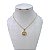 Colar Folheado Ouro 18k e Prata 925 Nossa Senhora Cravejada - Imagem 1