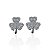Brinco Folheado Ouro 18k e Prata 925 Trevo Cravejado - Imagem 2