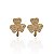 Brinco Folheado Ouro 18k e Prata 925 Trevo Cravejado - Imagem 1