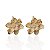 Brinco Folheado Ouro 18k e Prata 925 Flor Cravejada - Imagem 1
