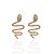 Brinco Folheado Ouro 18k e Prata 925 Serepente Cravejada - Imagem 1
