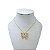 Colar Folheado Ouro 18k Borboleta Strass - Imagem 1