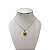 Colar Folheado Ouro 18k Coração Cravejada - Imagem 1