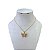 Colar Folheado Ouro 18k Borboleta Cravejada - Imagem 1