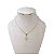 Colar Folheado Ouro 18k e Prata 925 Ponto de Luz Gota Achatado - Imagem 1