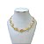 Choker Bijuteria Dourado e Prata Conchas - Imagem 1
