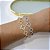 Pulseira Folheada Ouro 18k e Prata 925 Shambala Trevos Cravejado - Imagem 2