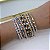 Pulseira Folheada Ouro 18k e Prata 925 Riviera Cristais - Imagem 2