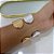 Bracelete Bijuteria Dourado e Prata Abaulado X - Imagem 4